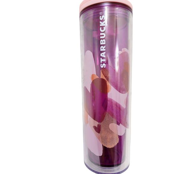 Starbucks Valentines Tumbler 9" Pink Purple Tea Hearts Cup Swivel TOP 2020 New! - Picture 3 of 11